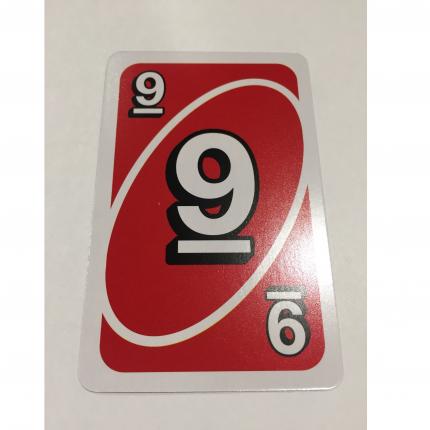 CARTE ROUGE NUMÉRO 9 JEU DE SOCIÉTÉ UNO MATTEL GAMES