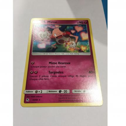 43/68 - Carte Pokemon M.Mime 43/68 rare Soleil & Lune Destinées Occultes