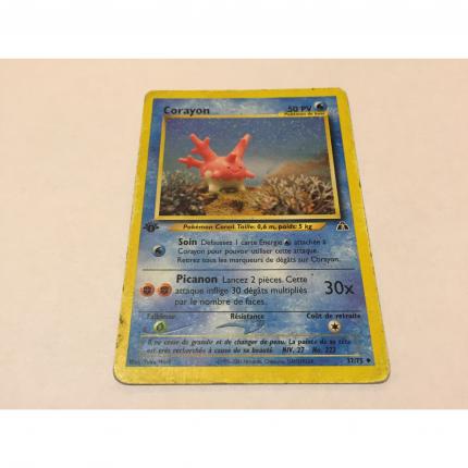 37/75 - Carte pokémon Corayon 37/75 peu commune neo discovery logo 1 ère édition