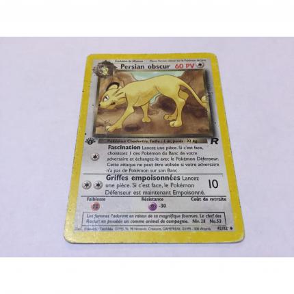 42/82 - Carte pokémon Persian obscur 42/82 peu commune team rocket wizard 1 ère édition