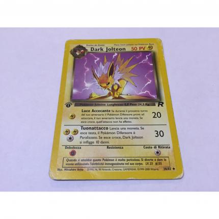 38/82 - Carte pokémon italienne Dark Jolteon 38/82 peu com team rocket wizard 1 édizione