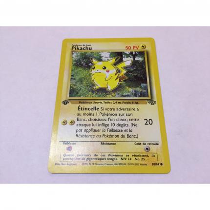 60/64 - Carte pokémon pikachu 60/64 commune jungle wizards 1995 logo 1 ère édition