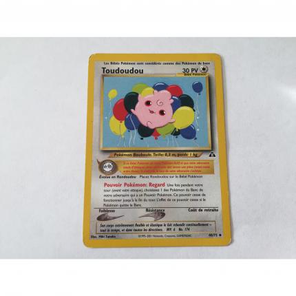 40/75 - Carte pokémon toudoudou 40/75 peu commune neo discovery wizards état moyen