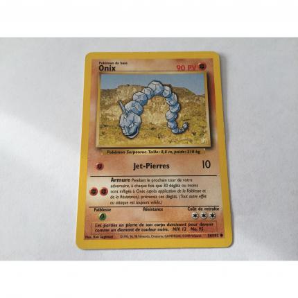 56/102 - Carte pokémon onix 56/102 commune set de base wizards 1995