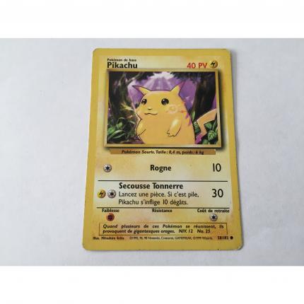 58/102 - Carte pokémon pikachu 58/102 commune set de base wizards 1995