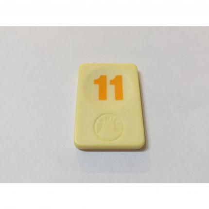 CHIFFRE 11 ORANGE RUMMIKUB LE RAMI DES CHIFFRES 1986 MB