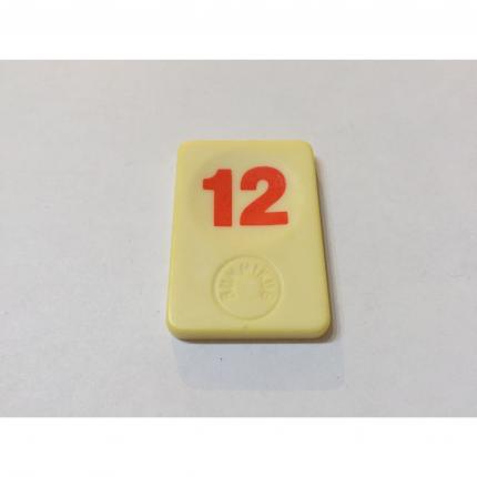 CHIFFRE 12 ROUGE RUMMIKUB LE RAMI DES CHIFFRES 1986 MB