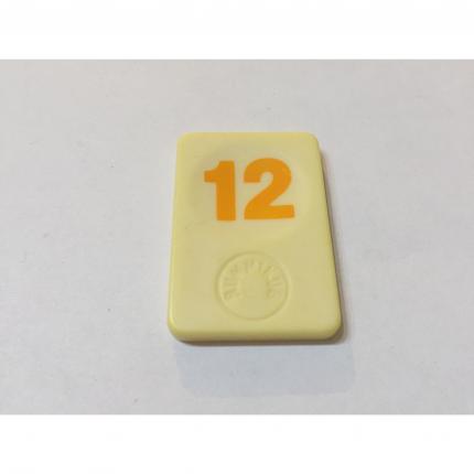 CHIFFRE 12 ORANGE RUMMIKUB LE RAMI DES CHIFFRES 1986 MB