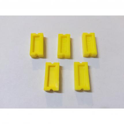 LOT X5 DOMINOS JAUNE DU JEU DOMINOS CASCADES MARQUE FAIPLAST