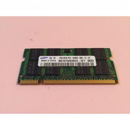 barrette mémoire ram samsung 2gb 2rx8 PC2-6400S-666-12-E3 M470T5663RZ3-CF7