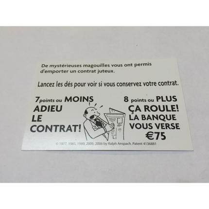 CARTE MONOPOLISTE CONSERVEZ VOTRE CONTRAT PIÈCE DÉTACHÉE MONOPOLY ANTI MONOPOLY