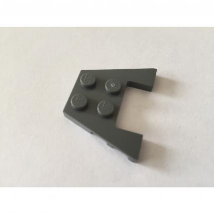 Coin plaque 3x4 avec encoches de goujon gris foncé 6170522 pièce détachée Lego