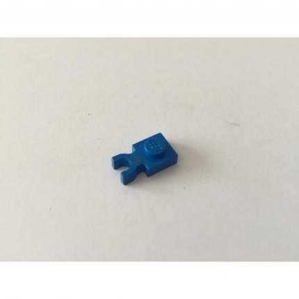 Plate 1x1 bleu avec clip vertical 4085c pièce détachée Lego