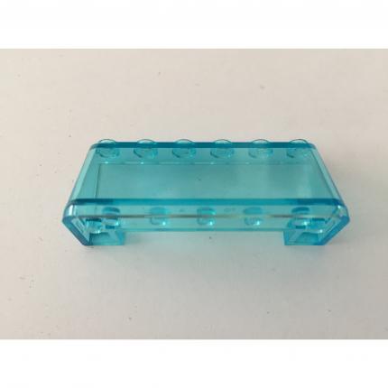 Pare-brise 2x6x2 transparent bleu 4176 pièce détachée Lego