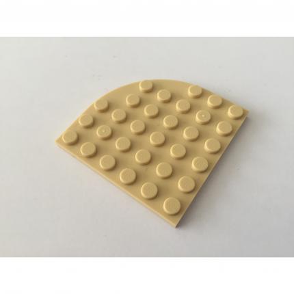 Plaque coin 6x6 rond tan 6056484 pièce détachée Lego