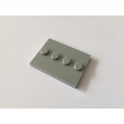 Plate 3x4 gris clair avec 4 goujons central 6079461 pièce détachée Lego