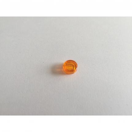 Plate lisse 1x1 ronde orange transparent 4646865 pièce détachée Lego