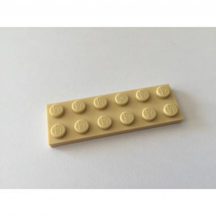 Plate 2x6 beige 4113993 pièce détachée Lego