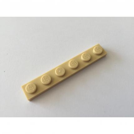 Plate 1x6 beige 4124067 pièce détachée Lego