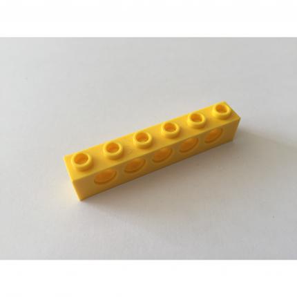 Brique 1x6 jaune avec trous 389424 pièce détachée Lego
