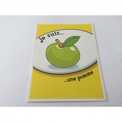 Carte je suis une pomme pièce détachée Devine tête la réponse est sur ma tête