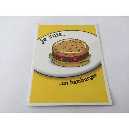 Carte je suis un hamburger pièce détachée Devine tête la réponse est sur ma tête