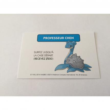 CARTE PROFESSEUR CHEN SURFEZ JUSQU’À LA CASE DÉPART MONOPOLY POKEMON EDITION DE KANTO