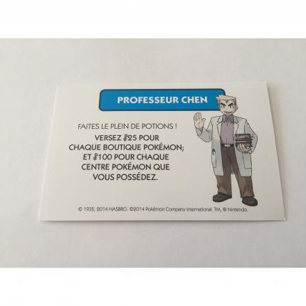 CARTE PROFESSEUR CHEN FAITES LE PLEIN DE POTIONS MONOPOLY POKEMON EDITION DE KANTO