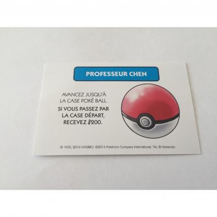 CARTE PROFESSEUR CHEN AVANCEZ JUSQU’À LA CASE POKE BALL MONOPOLY POKEMON EDITION DE KANTO