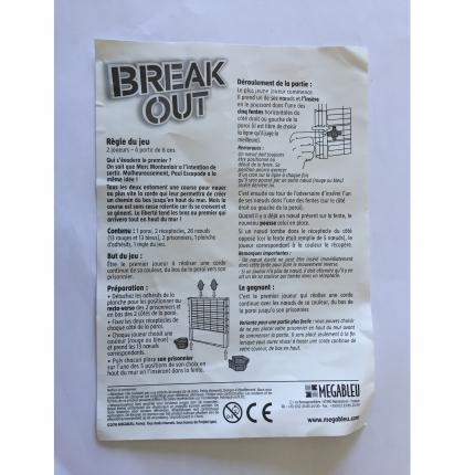 NOTICE DU JEU PIÈCE DÉTACHÉE BREAK OUT QUI S’ÉVADERA LE PREMIER