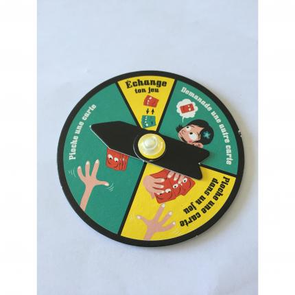ROULETTE FLÈCHE JAUNE ET VERTE LE JEU DES 7 FAMILLES INCOLLABLES RAVENSBURGER
