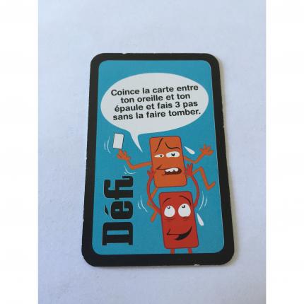CARTE DÉFI NUMÉRO 1 LE JEU DES 7 FAMILLES INCOLLABLES RAVENSBURGER
