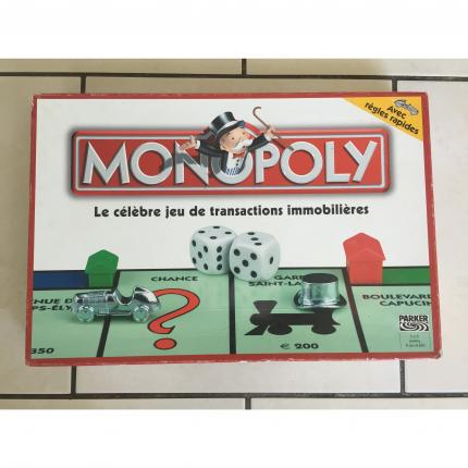 BOITE VIDE PIÈCE DÉTACHÉE JEU DE SOCIÉTÉ MONOPOLY 2001