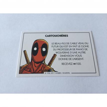 CARTE CARTOUCHIÈRES LE BEAU FILS DE CABLE PIÈCE MONOPOLY DEADPOOL MARVEL