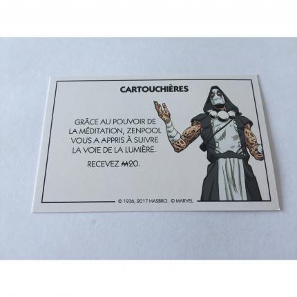CARTE CARTOUCHIÈRES GRÂCE AU POUVOIR PIÈCE MONOPOLY DEADPOOL MARVEL