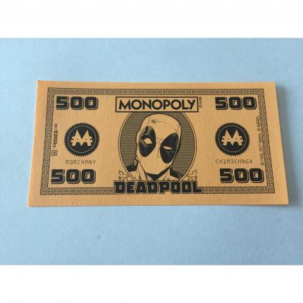 LOT X5 BILLET 500M PIÈCE DÉTACHÉE MONOPOLY DEADPOOL MARVEL HASBRO