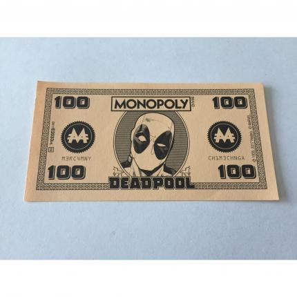 LOT X5 BILLET 100M PIÈCE DÉTACHÉE MONOPOLY DEADPOOL MARVEL HASBRO
