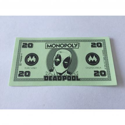 LOT X5 BILLET 20M PIÈCE DÉTACHÉE MONOPOLY DEADPOOL MARVEL HASBRO
