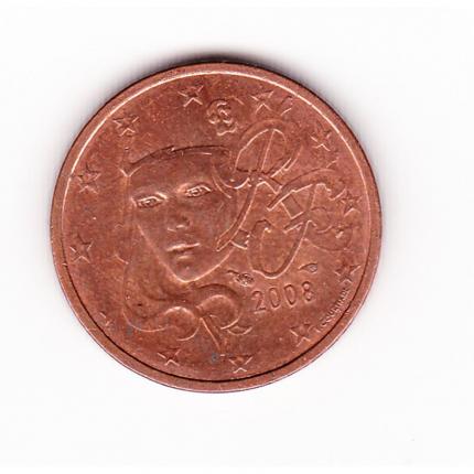 Pièce de monnaie 2 cent centimes euro France 2008