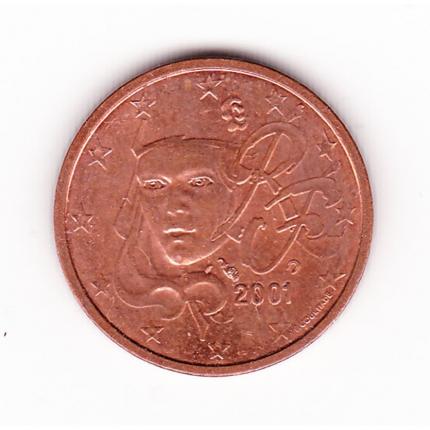 Pièce de monnaie 2 cent centimes euro France 2001