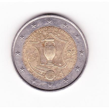 Pièce de monnaie 2 euros commémorative collection UEFA Euro 2016 France Football