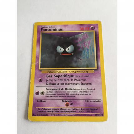 50/102 - Carte pokémon fantominus 50102 commune set de base wizards 1995 carte endommagé