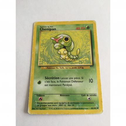 45/102 - Carte pokémon chenipan 45/102 commune set de base wizards carte moyennement usée