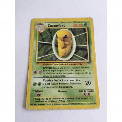 33/102 - Carte pokémon coconfort 33/102 peu commune set de base carte moyennement usée