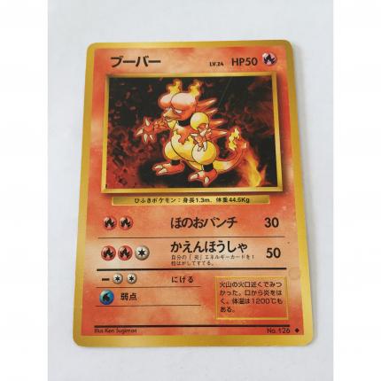 126 - Carte pokémon japonaise pocket monsters Magmar no. 126 Peu commune Set de base