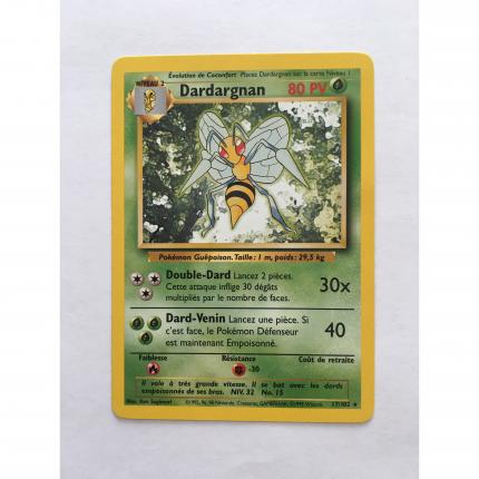 17/102 - Carte pokémon Dardargnan 17/102 rare set de base wizards 1995