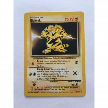 20/102 - Carte pokémon Elektek 20/102 rare set de base wizards 1995