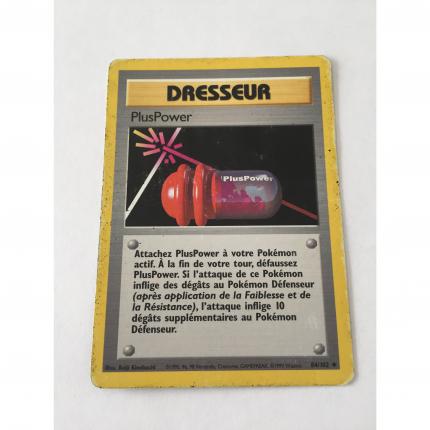 84/102 - Carte pokémon dresseur Pluspower 84/102 peu commune set de base état moyen