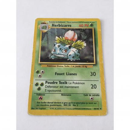 30/102 - Carte pokémon Herbizarre 30/102 peu commune set de base wizards 1995 état moyen