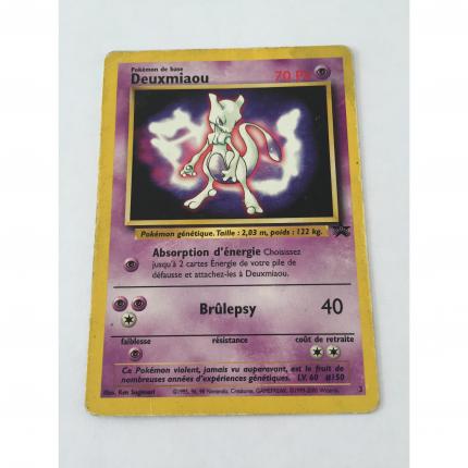 3 - Carte pokémon deuxmiaou Mewtwo 3 promo wizards 1995 Française